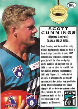 1998 Select AFL Signature Series - Medals #MC5 Scott Cummings Back